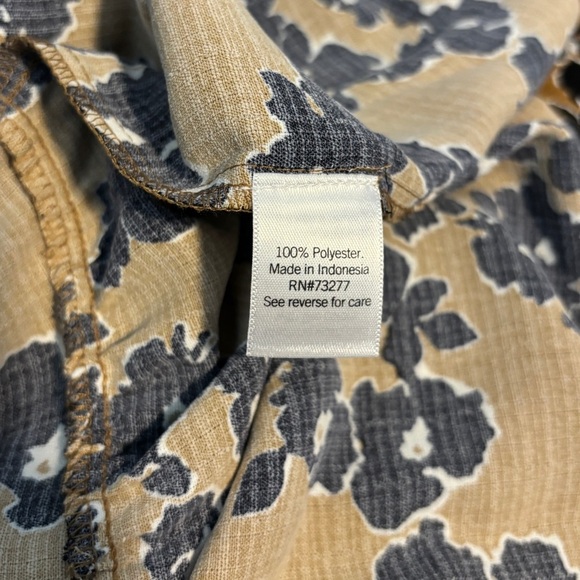 Nine West Floral Button Front Long Sleeve Tiered Flowy Mini Dress Size M - Picture 5 of 6